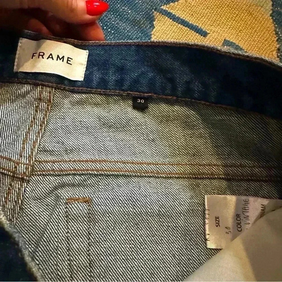 NWT Frame Denim l’homme slim fit/straight leg Everhart paint distressed jeans - Picture 11 of 11